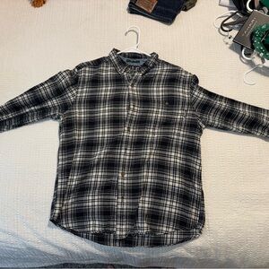 Woolrich Black/White Plaid Flannel Size L